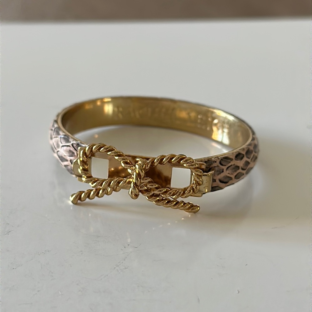COPY - Rachel Leigh snakeskin bow clasp bracelet